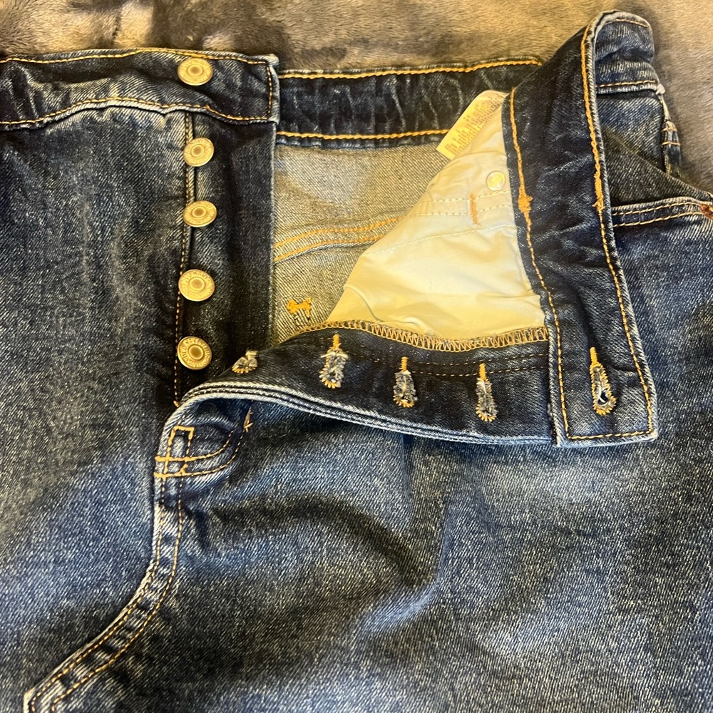 Old Navy Higher-High Waisted Split-Front Midi Jea… - image 5